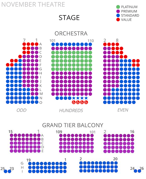 Seating Chart. Call 804-282-2620